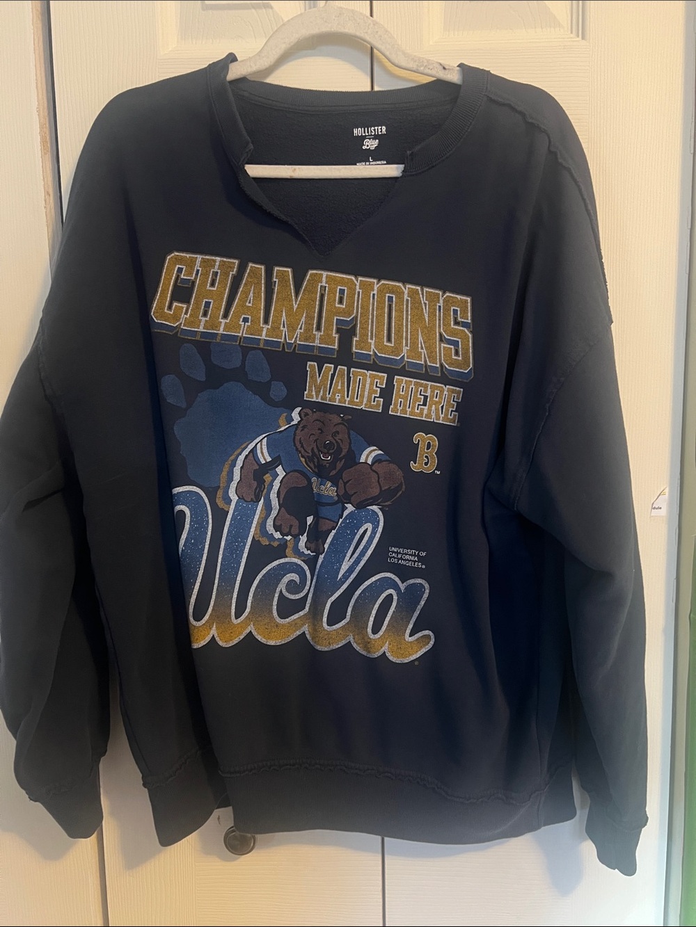Hollister Black UCLA 'Champions Made Here' Crewneck Sweatshirt